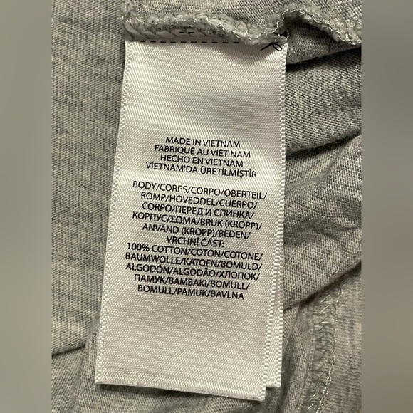 Polo Bear By Ralph Lauren Christmas Tree Long Sleeve Shirt Gray Boys Size 18/20 - Picture 4 of 5